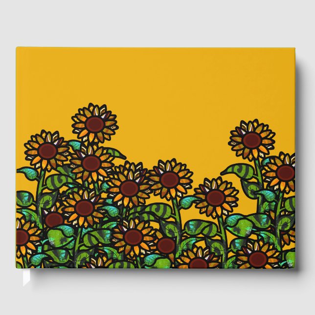 Sweet Sunflower Field  Guest Book (Front)