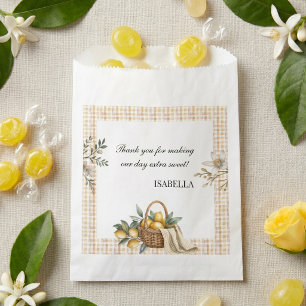 Sweet Sunshine Little Lemon Picnic Birthday Favour Bag