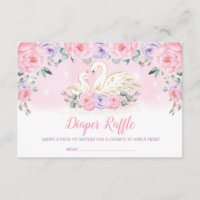 Sweet Swan Princess Pink Purple Diaper Raffle