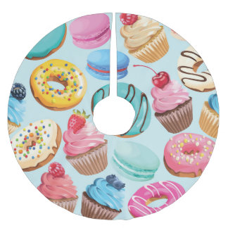 Sweet Sweets: Pattern of Delight. Brushed Polyester Tree Skirt