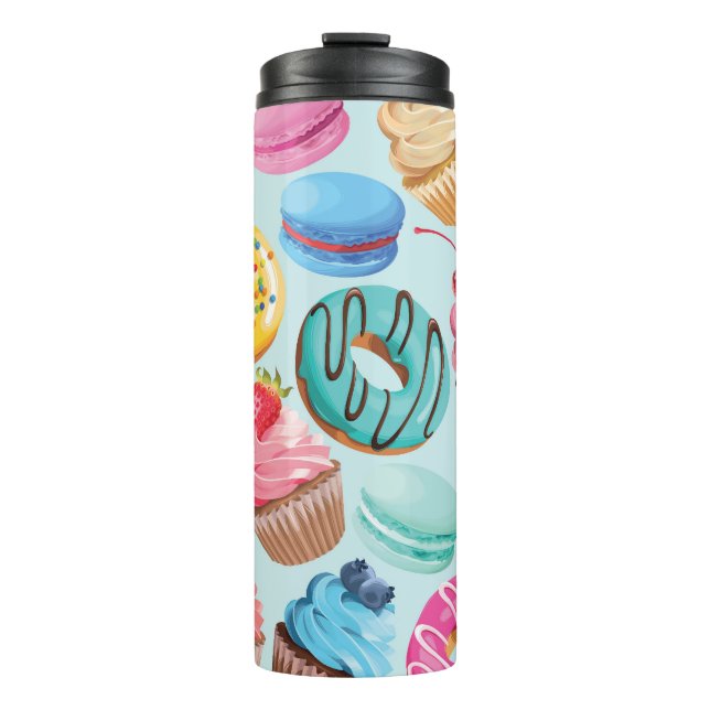 Sweet Sweets: Pattern of Delight. Thermal Tumbler (Front)