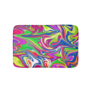 "Sweet Swirls: The Bubblegum Marble Delight" Bath Mat