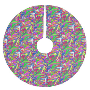"Sweet Swirls: The Bubblegum Marble Delight" Brushed Polyester Tree Skirt