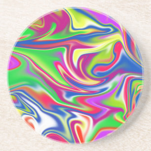 "Sweet Swirls: The Bubblegum Marble Delight" Coaster