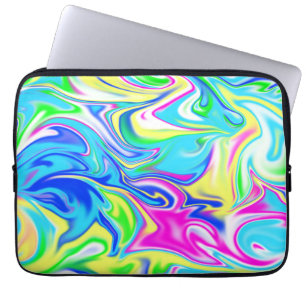 "Sweet Swirls: The Bubblegum Marble Delight" Laptop Sleeve