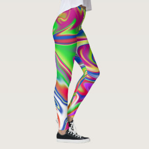 "Sweet Swirls: The Bubblegum Marble Delight" Leggings