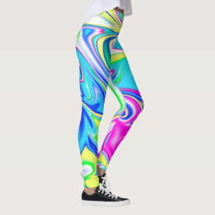 "Sweet Swirls: The Bubblegum Marble Delight" Leggings