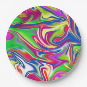 Sweet Swirls: The Bubblegum Marble Delight, Paper Plate