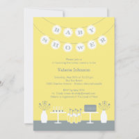 Sweet Table Baby Shower Invitation - Yellow