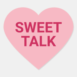 Sweet talk cute fun Valentine's Day conversation Heart Sticker