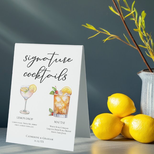 Sweet & Tart Signature Cocktails Wedding Menu (Creator Uploaded)