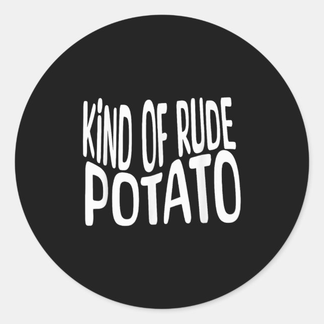 Sweet Tato And Kind Of Rude Tato, Thanksgiving Cou Classic Round Sticker (Front)
