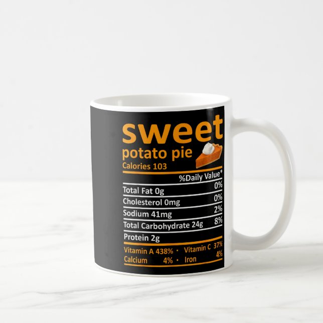 Sweet Tato E Nutrition Food Thanksgiving Funny Xma Coffee Mug (Right)