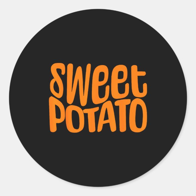 Sweet Tato Grouchy Tato Couple Matching Thanksgivi Classic Round Sticker (Front)