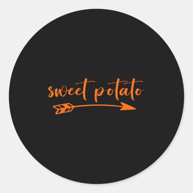 Sweet Tatoes Kind Of Rude Tato Thanksgiving Couple Classic Round Sticker (Front)