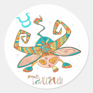 Sweet Taurus Bull Classic Round Sticker