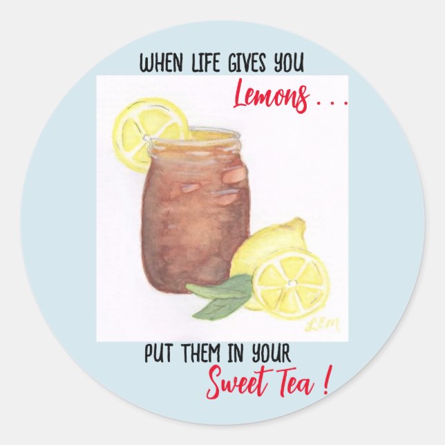 Sweet Tea Classic Round Sticker (Front)