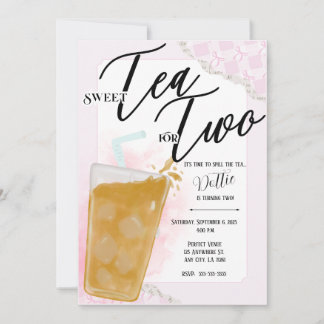 Sweet Tea For Two Birthday Invitation