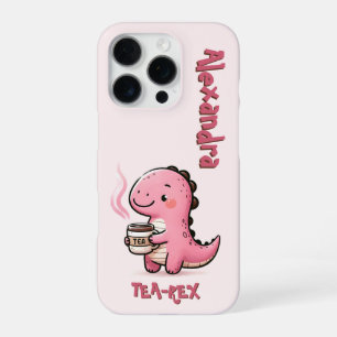 Sweet Tea-Rex Personalised Dinosaur Animal Pun iPhone 16 Pro Case