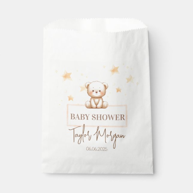 Sweet Teddy Bear Baby Shower Favour Bag (Front)