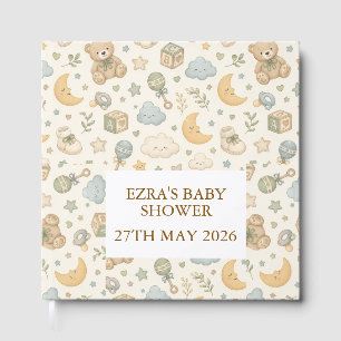 Sweet Teddy Bear Baby Shower Guest Book   Gender N