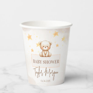 Sweet Teddy Bear Baby Shower Paper Cups
