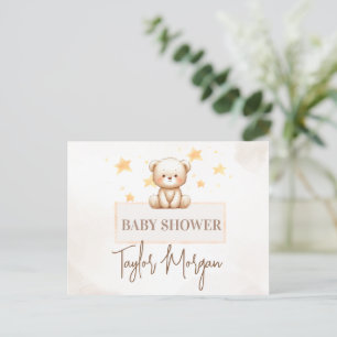 Sweet Teddy Bear Baby Shower Postcard