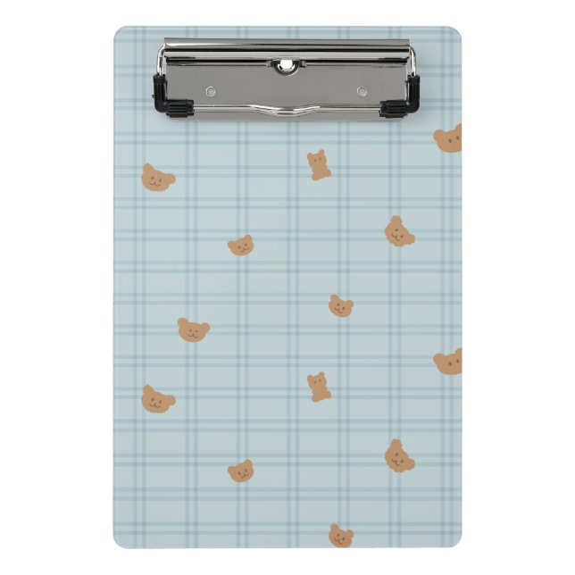 Sweet Teddy Bears Seamless Pattern – Cute Baby Mini Clipboard (Front)
