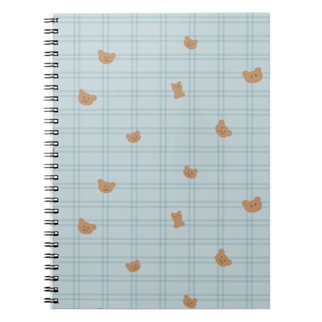 Sweet Teddy Bears Seamless Pattern – Cute Baby Notebook (Front)