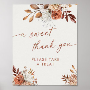 Sweet Thank You Favours Boho Bridal Shower Sign