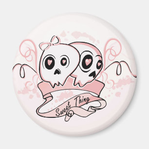 Sweet Thing Pastel Skull Magnet