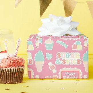 Sweet Things Personalised Birthday Wrapping Paper