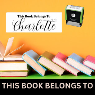 Sweet This Book Belongs To Girl's Name  Self-inking Stamp