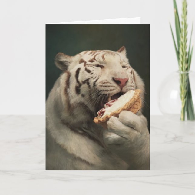 Sweet Tiger Delight – Greeting Card (Front)