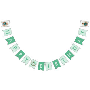 Sweet Time Pastel Green Doughnut Birthday Bunting