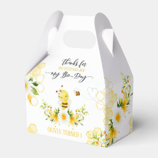 Sweet to bee one Bumble bee 1st birthday Favour Box