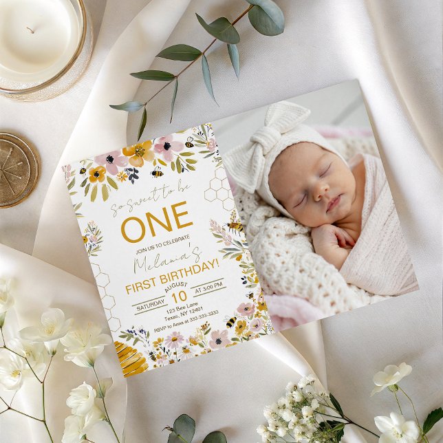 Sweet to Bee One First Birthday Invite (Creator Uploaded)