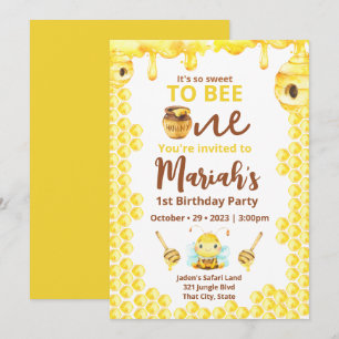 Sweet to bee one invitation
