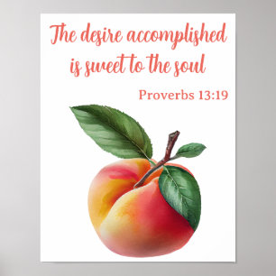 Sweet to the Soul Bible Verse Poster