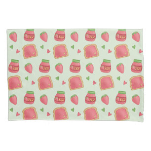 Sweet Toast and Strawberry Jam Pillowcase