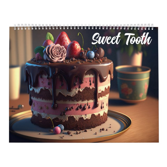 Sweet Tooth, Colourful Cake Desserts Calendar (Cover)