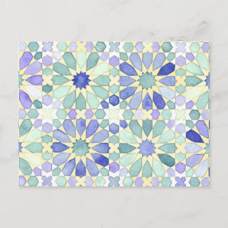 'Sweet Tranquillity' Islamic geometry postcard