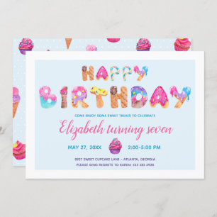 Sweet Treat Birthday Party Invitation