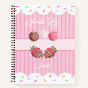 Sweet Treat Chocolate Strawberries And Cake Pops Notebook