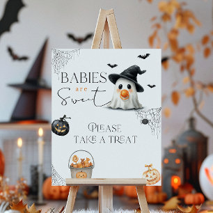 Sweet Treat Little Boo Baby Shower Halloween  Poster