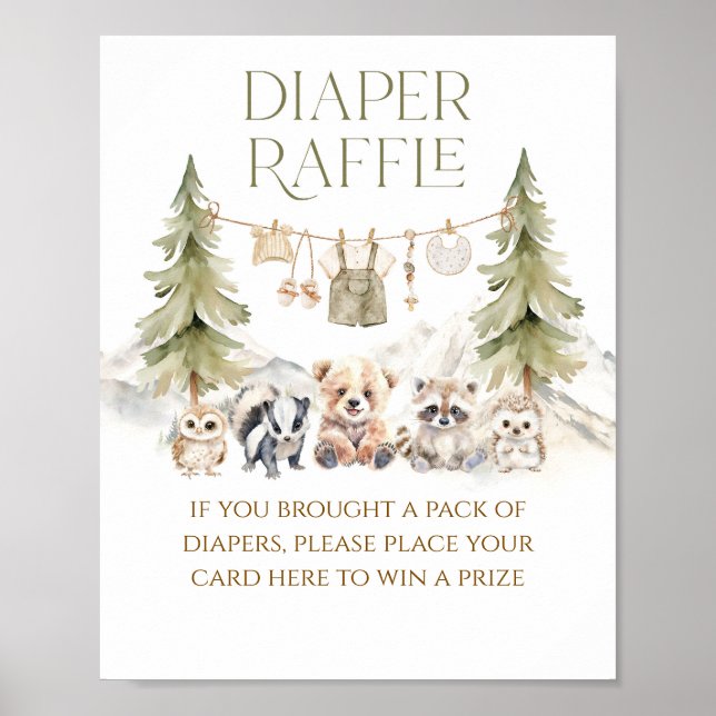 Sweet Treat Woodland Adventure Boy Baby Shower Poster (Front)