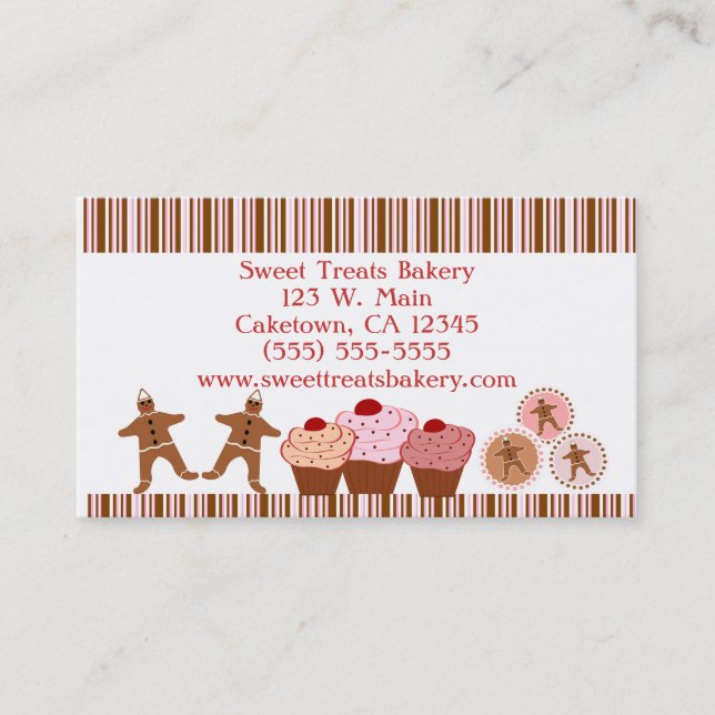 Sweet Treats Bakery Business Card (Front)