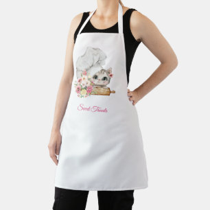 Sweet Treats Bakery Chef's Hat Kitten Apron