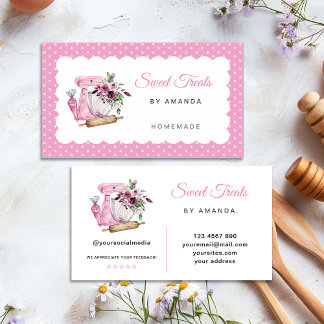 Sweet Treats Bakery Pink Business Card