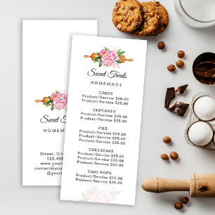 Sweet Treats Bakery Price Rack Card